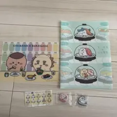 ちいかわ　くら寿司　ファイル　下敷き 缶バッジ　マグネット