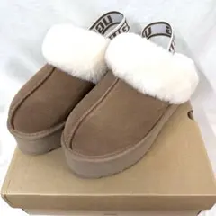 UGG ファンケットFunkette厚底ムートンサンダルチェスナット24cm