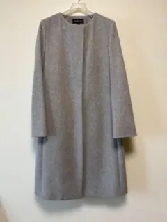 最終値下げ！　INDIVI ライトグレー ロングコート M