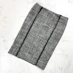 アルベルタフェレッティ ツイードペンシルスカート グレー サイズ40*ZC45