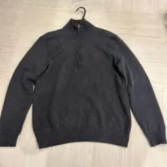 Ralph Lauren グレー ジップアップセーター ニットMサイズ