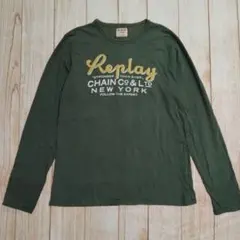 REPLAY　リプレイ　刺繍ロゴ　ロングスリーブ Tシャツ　ロンTのサムネイル