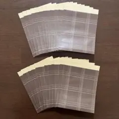 チェック　クラフトペーパー　平袋　紙袋　ミニ封筒　プチギフト　ハンドメイド