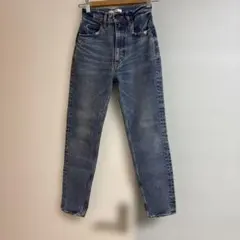 美品　moussy MVSスキニー　23 ブルー マウジー