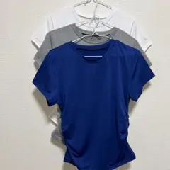 青と白と灰の半袖Tシャツ3枚セット 同デザイン　Mサイズ