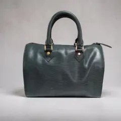 ❀お値下げ❀エピ風レザー ボストンバッグ グリーン 難あり