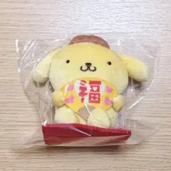 サンリオキャラクターズ ハッピーマスコット 招福扇子 ポムポムプリン ぬいぐるみ