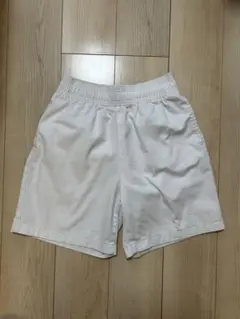 GU メンズ ハーフパンツ M ホワイト 白 ウエストゴム
