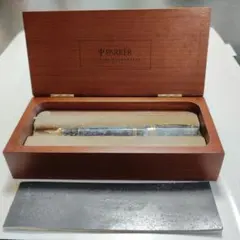 PARKER デュオフォールド 万年筆 ブルーマーブル GT 18K 英国製 - メルカリ