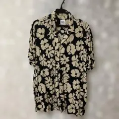 ZARA フラワープリント 半袖シャツ L