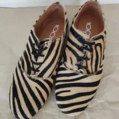 新品未使用☆イタリア製ハラコゼブラシューズ 36サイズ ミルエユヌパット