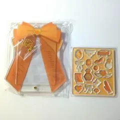 アクリルフレーム リボン パーツ オレンジ 2点セット フクヤオンライン