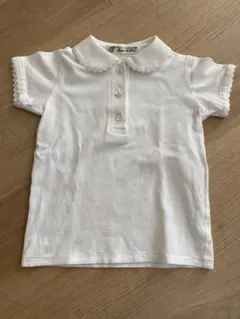 マムエモア　ホワイト 襟付き ポロシャツ