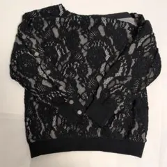 花柄レース長袖ニット、トレ−ナ−