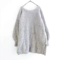 earthmusic&ecology 淡色ニット ラベンダー F 長袖 トップス