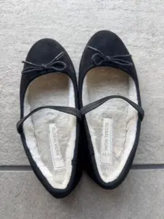 GLOBAL WORK ブラックバレエシューズ 19.0