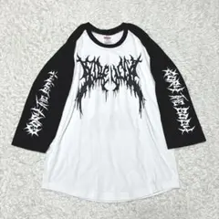 00’ y2k デスボイス風ラグランTシャツ　ベースボールTシャツ　Mサイズのサムネイル