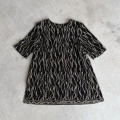 vintage半袖トップス （金黒）通気性GOODのサムネイル