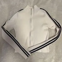 INGNI ホワイト ストライプ ニット ジャケット