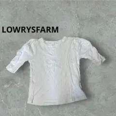 LOWRYSFARMホワイト 五分袖 Tシャツ