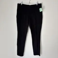 ヒラリーラドリー 無地 スキニーパンツ アンクル M 黒 レーヨン オフィス