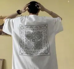 ビッグシルエット ペイズリー 半袖 Tシャツ