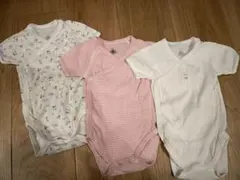 プチバトーベビー肌着 6m ３枚セット