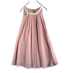 【R.F】Rosy future シフォンワンピース ピンク ビジュー Mのサムネイル