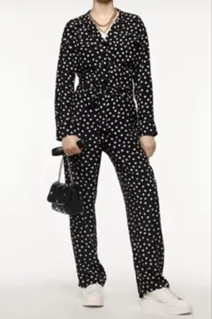 【GW割引】zara ドットオールインワン　ワンピース　M