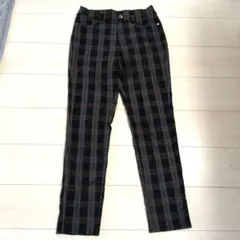 しまむら CLOSSHI チェック柄スリムフィットカジュアルパンツ