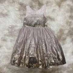 スパンコール装飾のフォーマルドレス 発表会 130cm