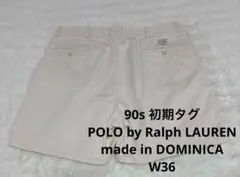 90's'Ralph Laurenポロチノ初期タグ復刻2タックワイドテーパード