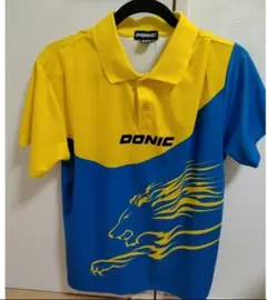 DONIC 卓球ウェア 青/黄色 ライオンデザイン