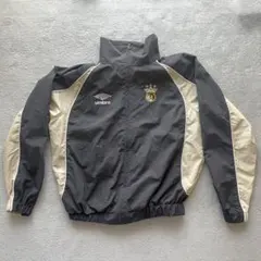 9090 umbro ナイロンジャケット L 黒 ベージュ チャコールグレー