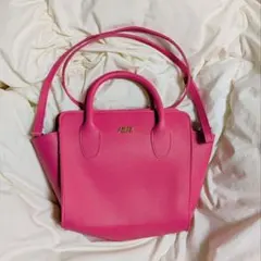 【AHKAH】ピンク ショルダーバッグ 仕切り付き 付録