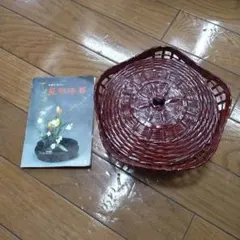 籃胎漆器 菓子器 説明書付き