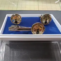 潜水艦　ふゆしおグッズ ネクタイピン&カフスボタンセット
