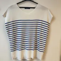 RagOut ボーダー Vネック 半袖ニット　Mサイズ