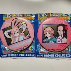 USJ ワンピース 缶バッジコレクション しらほし姫、レベッカ、ヴィオラ
