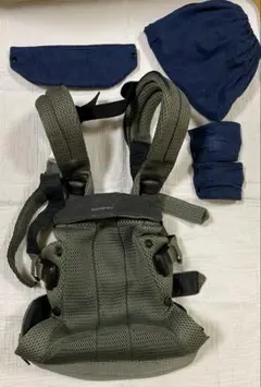 ベビービョルン ハーモニーメッシュ　ダークグリーン美品　よだれカバー　収納袋付き