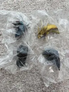 一番くじ ゴジラ 大怪獣列伝G G賞 モンスターヘッドマグネットキングギドラ他3