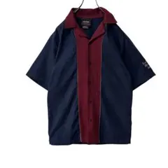 【HILTON】90s USA製 ヒルトン ボーリングシャツ バイカラーのサムネイル