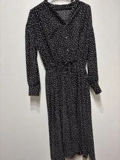 【値下げ中】アーバンリサーチ　ドット柄長袖ワンピース