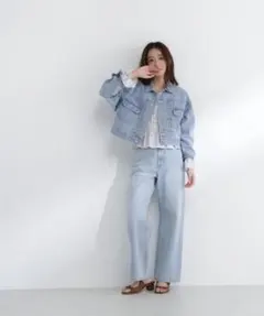 NATURAL BEAUTY BASIC ワイドストレートデニムパンツ