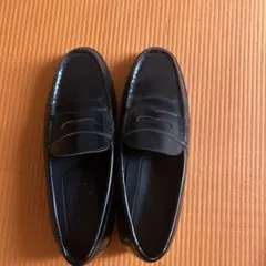 黒いレザー ローファー ENTRY 26.5 EEE