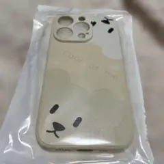 iPhone14pro用ソフトケース ベージュ　スマホカバー　熊　クマ　ベア