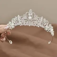 シルバーティアラ ブライダルアクセサリー