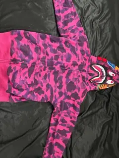 A BATHING APE シャークパーカー ピンク カモ