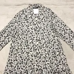 【匿名配送】新品タグ付き ザラ 花柄総柄 レーヨン100% シャツワンピース S
