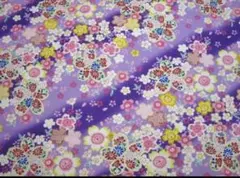 和柄 桜吹雪模様 布地　生地　和柄生地